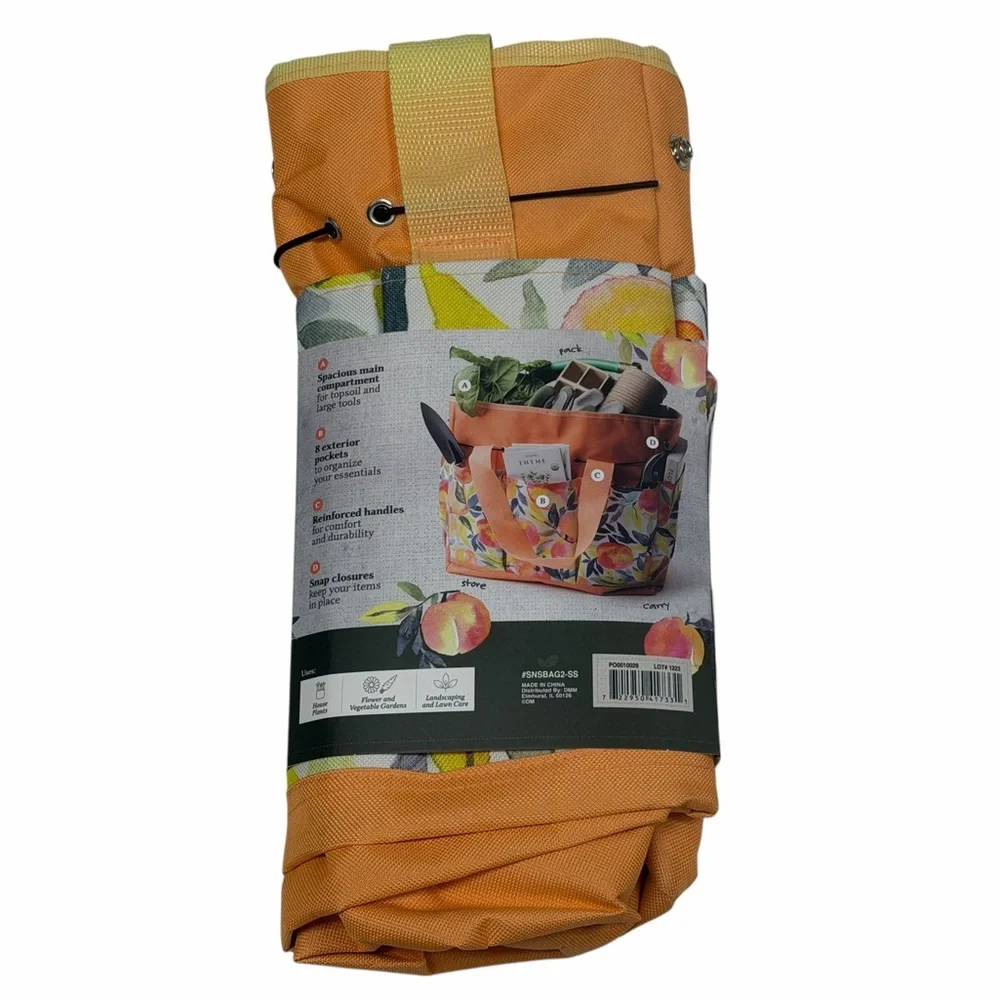 Seed & Sprout Garden Utility Tote Bag I. Southern Sweetness NWT 🍊🍋